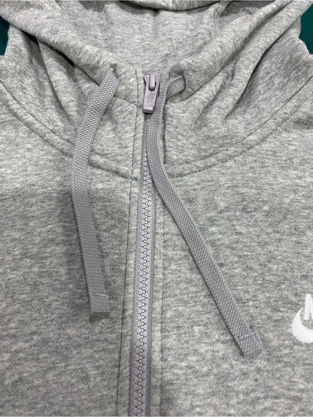 Nike Light Gray Full-Zip Hooded Sweatshirt